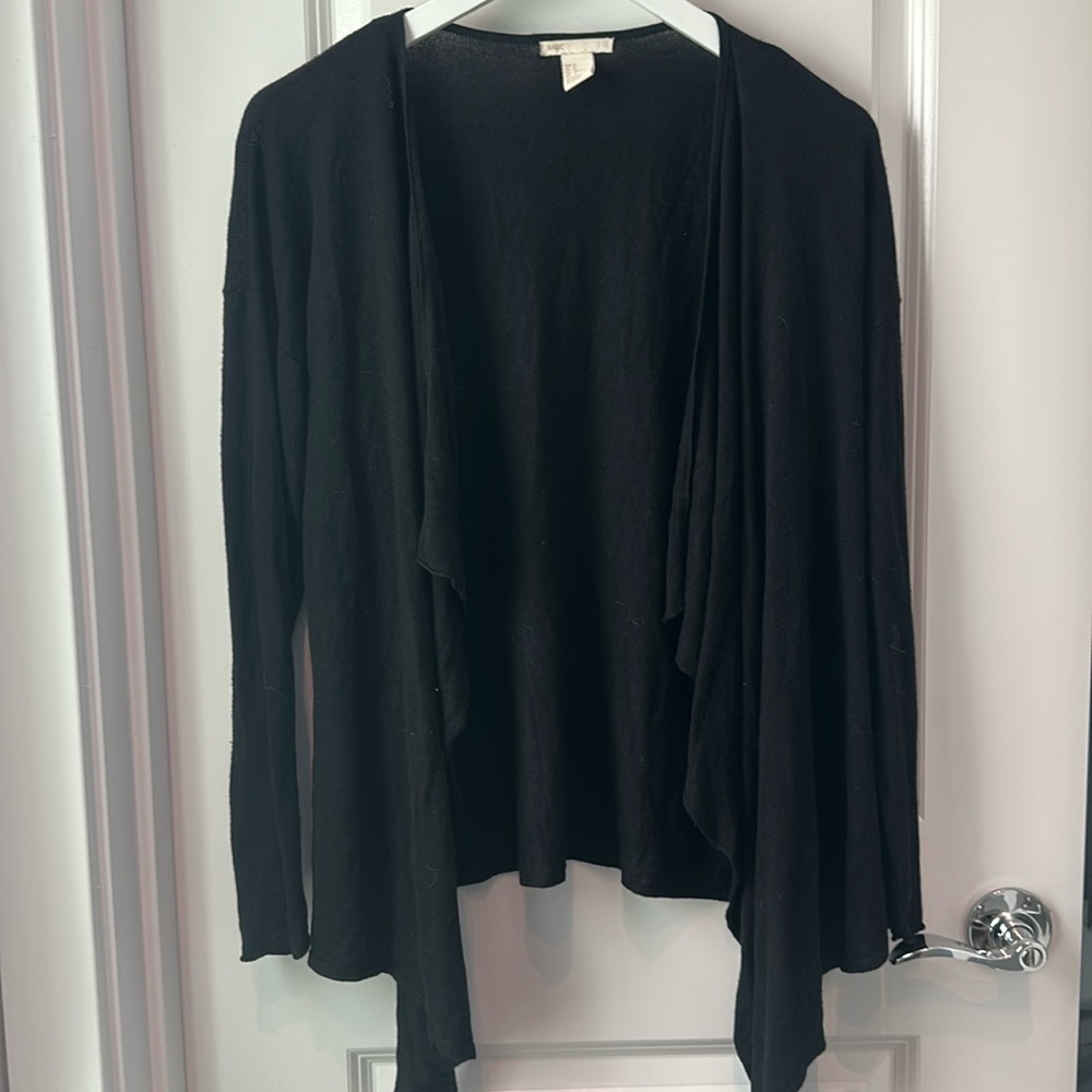 H&M Black Drape Front Sweater